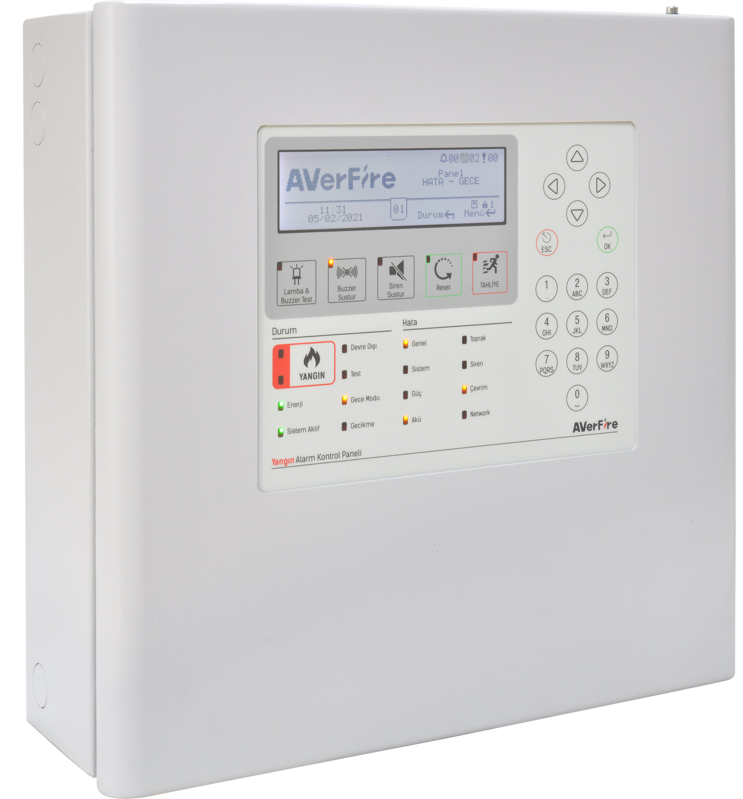Averfire Adresli 2 Loop Yangın Algılama Paneli